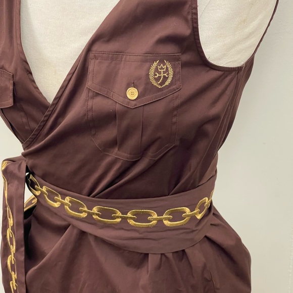 JC de Castelbajac Paris 2000s brown wrap top - Picture 6 of 12